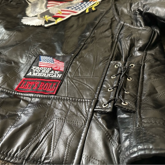 Men’s Leather Biker Jacket - Picture 7 of 8